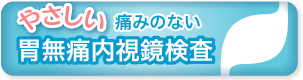 やさしい痛みのない胃無痛内視鏡検査